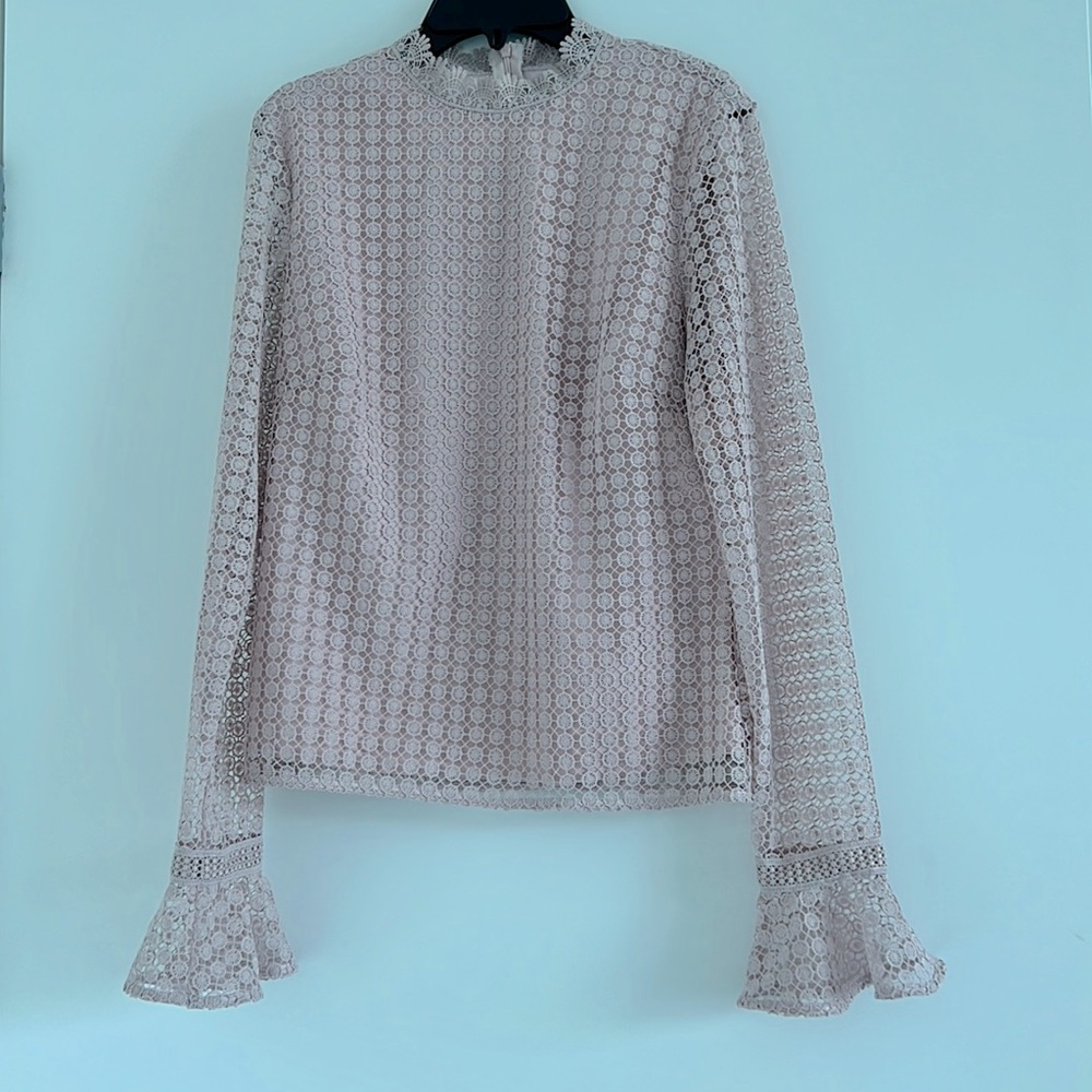 Rachel Parcell Pink Lace Blouse S